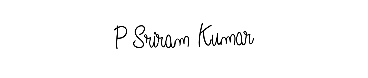 Create a beautiful signature design for name P Sriram Kumar. With this signature (Angelique-Rose-font-FFP) fonts, you can make a handwritten signature for free. P Sriram Kumar signature style 5 images and pictures png