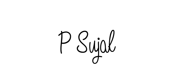 You should practise on your own different ways (Angelique-Rose-font-FFP) to write your name (P Sujal) in signature. don't let someone else do it for you. P Sujal signature style 5 images and pictures png