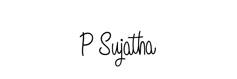Angelique-Rose-font-FFP is a professional signature style that is perfect for those who want to add a touch of class to their signature. It is also a great choice for those who want to make their signature more unique. Get P Sujatha name to fancy signature for free. P Sujatha signature style 5 images and pictures png