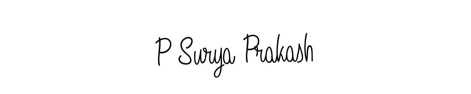 How to Draw P Surya Prakash signature style? Angelique-Rose-font-FFP is a latest design signature styles for name P Surya Prakash. P Surya Prakash signature style 5 images and pictures png