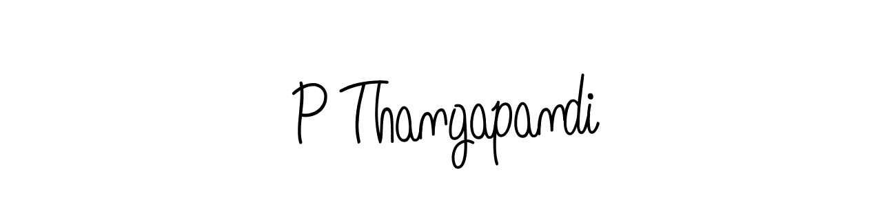 Design your own signature with our free online signature maker. With this signature software, you can create a handwritten (Angelique-Rose-font-FFP) signature for name P Thangapandi. P Thangapandi signature style 5 images and pictures png