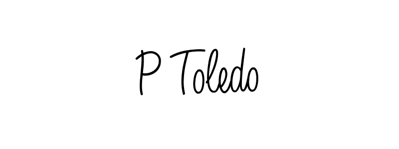 You should practise on your own different ways (Angelique-Rose-font-FFP) to write your name (P Toledo) in signature. don't let someone else do it for you. P Toledo signature style 5 images and pictures png