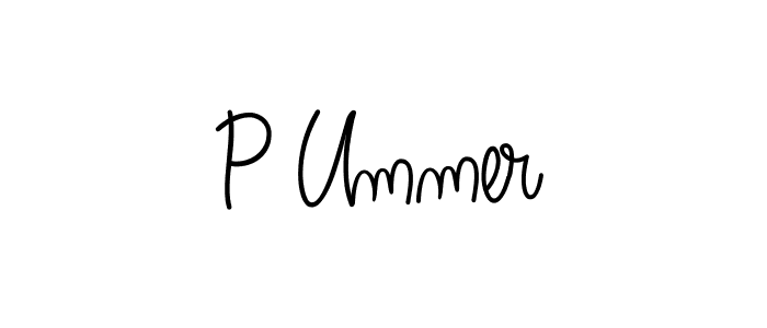 How to make P Ummer signature? Angelique-Rose-font-FFP is a professional autograph style. Create handwritten signature for P Ummer name. P Ummer signature style 5 images and pictures png