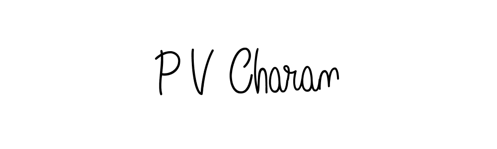 Use a signature maker to create a handwritten signature online. With this signature software, you can design (Angelique-Rose-font-FFP) your own signature for name P V Charan. P V Charan signature style 5 images and pictures png