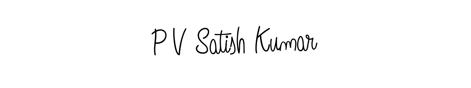 if you are searching for the best signature style for your name P V Satish Kumar. so please give up your signature search. here we have designed multiple signature styles  using Angelique-Rose-font-FFP. P V Satish Kumar signature style 5 images and pictures png