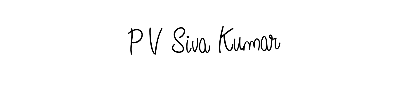 Use a signature maker to create a handwritten signature online. With this signature software, you can design (Angelique-Rose-font-FFP) your own signature for name P V Siva Kumar. P V Siva Kumar signature style 5 images and pictures png