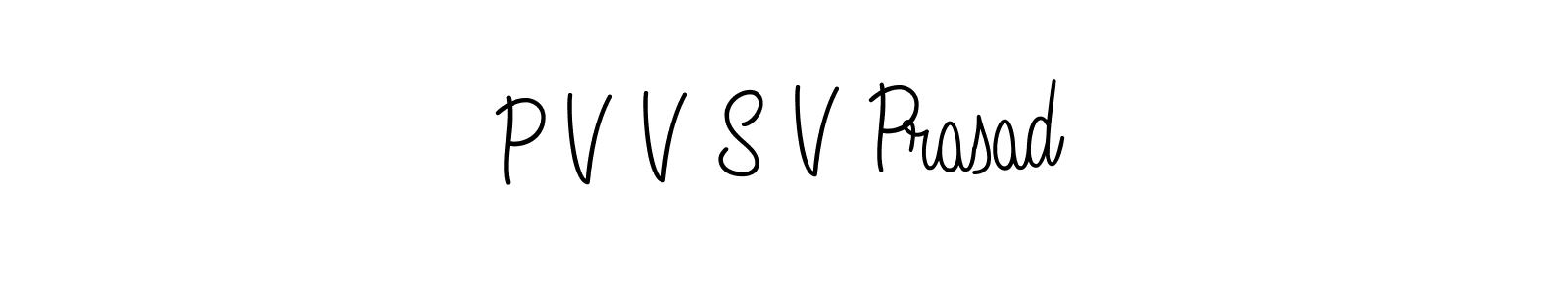 You should practise on your own different ways (Angelique-Rose-font-FFP) to write your name (P V V S V Prasad) in signature. don't let someone else do it for you. P V V S V Prasad signature style 5 images and pictures png