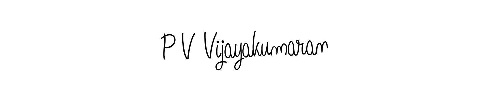 Use a signature maker to create a handwritten signature online. With this signature software, you can design (Angelique-Rose-font-FFP) your own signature for name P V Vijayakumaran. P V Vijayakumaran signature style 5 images and pictures png