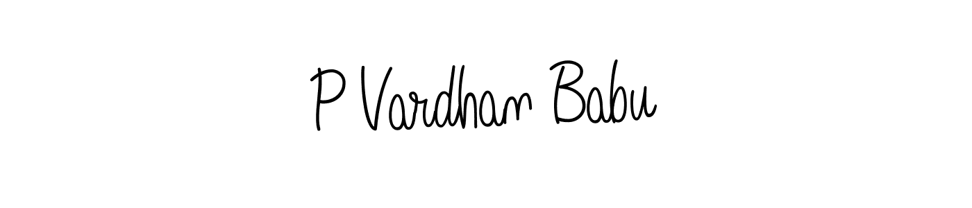 if you are searching for the best signature style for your name P Vardhan Babu. so please give up your signature search. here we have designed multiple signature styles  using Angelique-Rose-font-FFP. P Vardhan Babu signature style 5 images and pictures png