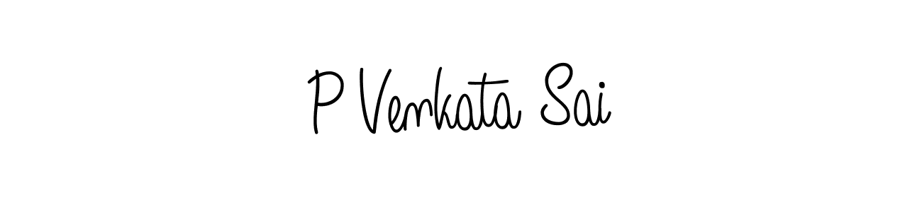 Use a signature maker to create a handwritten signature online. With this signature software, you can design (Angelique-Rose-font-FFP) your own signature for name P Venkata Sai. P Venkata Sai signature style 5 images and pictures png