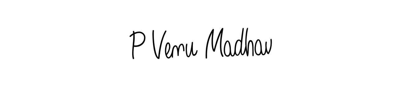 Create a beautiful signature design for name P Venu Madhav. With this signature (Angelique-Rose-font-FFP) fonts, you can make a handwritten signature for free. P Venu Madhav signature style 5 images and pictures png
