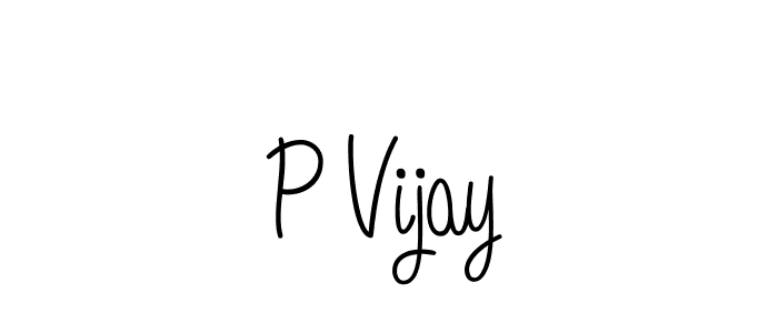 You should practise on your own different ways (Angelique-Rose-font-FFP) to write your name (P Vijay) in signature. don't let someone else do it for you. P Vijay signature style 5 images and pictures png