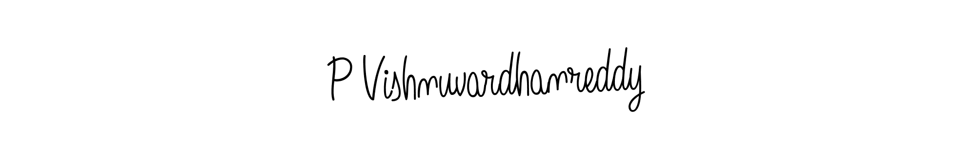 How to make P Vishnuvardhanreddy name signature. Use Angelique-Rose-font-FFP style for creating short signs online. This is the latest handwritten sign. P Vishnuvardhanreddy signature style 5 images and pictures png