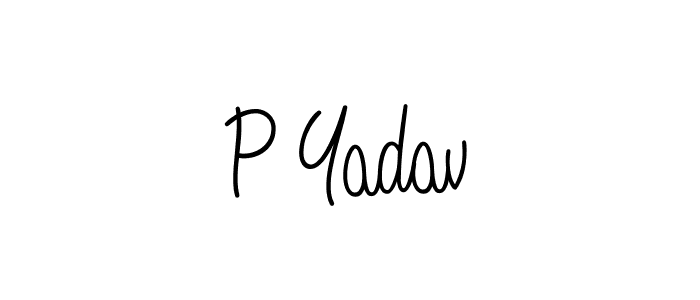 You should practise on your own different ways (Angelique-Rose-font-FFP) to write your name (P Yadav) in signature. don't let someone else do it for you. P Yadav signature style 5 images and pictures png