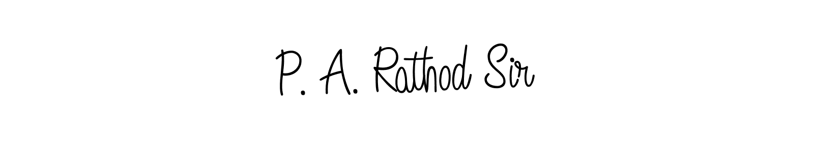 Design your own signature with our free online signature maker. With this signature software, you can create a handwritten (Angelique-Rose-font-FFP) signature for name P. A. Rathod Sir. P. A. Rathod Sir signature style 5 images and pictures png