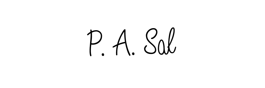 You should practise on your own different ways (Angelique-Rose-font-FFP) to write your name (P. A. Sal) in signature. don't let someone else do it for you. P. A. Sal signature style 5 images and pictures png