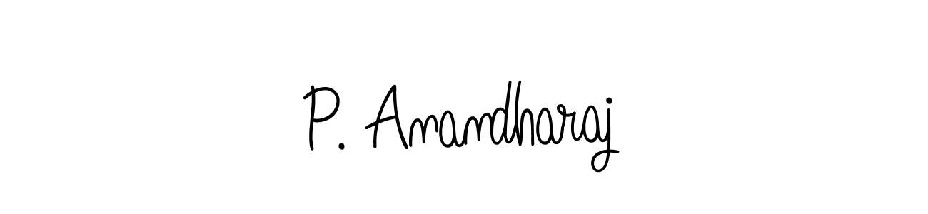 You should practise on your own different ways (Angelique-Rose-font-FFP) to write your name (P. Anandharaj) in signature. don't let someone else do it for you. P. Anandharaj signature style 5 images and pictures png