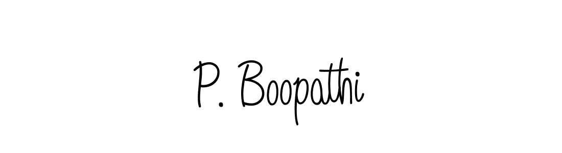 Create a beautiful signature design for name P. Boopathi. With this signature (Angelique-Rose-font-FFP) fonts, you can make a handwritten signature for free. P. Boopathi signature style 5 images and pictures png