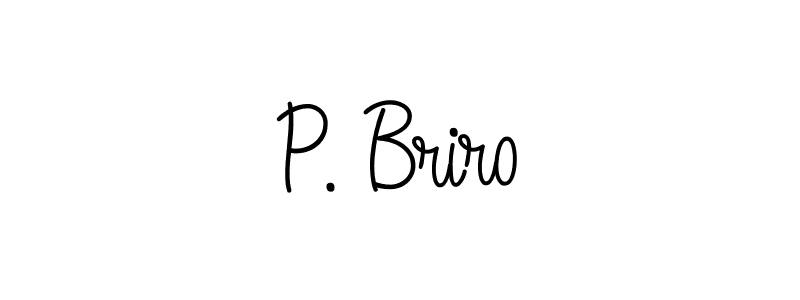 Best and Professional Signature Style for P. Briro. Angelique-Rose-font-FFP Best Signature Style Collection. P. Briro signature style 5 images and pictures png