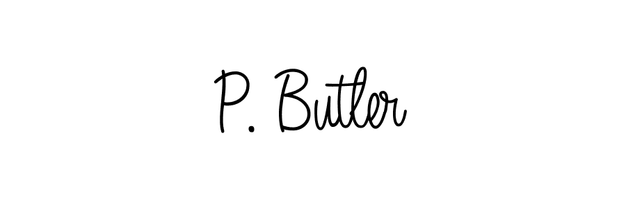 Make a beautiful signature design for name P. Butler. With this signature (Angelique-Rose-font-FFP) style, you can create a handwritten signature for free. P. Butler signature style 5 images and pictures png