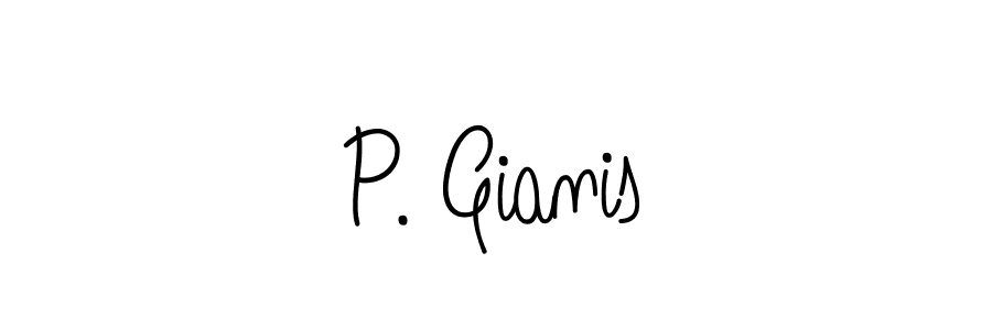 Make a beautiful signature design for name P. Gianis. With this signature (Angelique-Rose-font-FFP) style, you can create a handwritten signature for free. P. Gianis signature style 5 images and pictures png