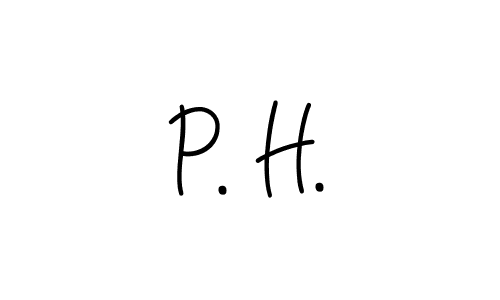 Design your own signature with our free online signature maker. With this signature software, you can create a handwritten (Angelique-Rose-font-FFP) signature for name P. H.. P. H. signature style 5 images and pictures png