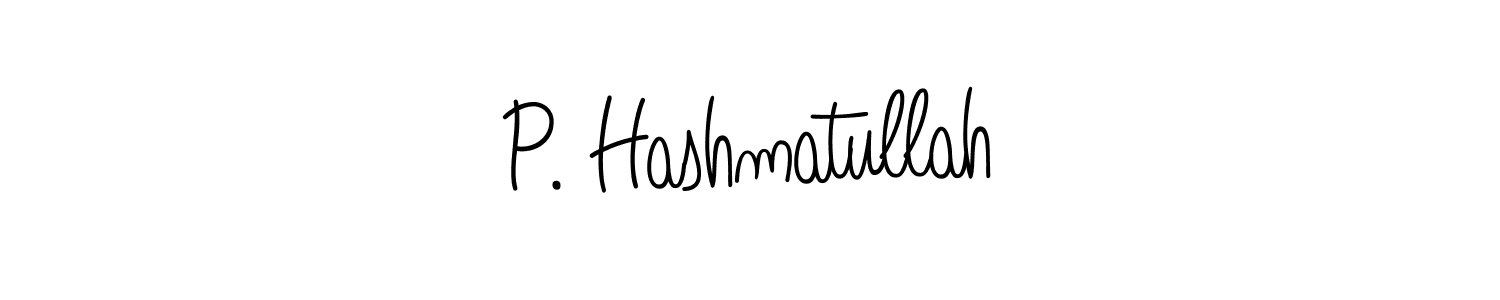 Make a beautiful signature design for name P. Hashmatullah. With this signature (Angelique-Rose-font-FFP) style, you can create a handwritten signature for free. P. Hashmatullah signature style 5 images and pictures png
