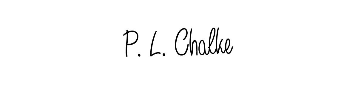 P. L. Chalke stylish signature style. Best Handwritten Sign (Angelique-Rose-font-FFP) for my name. Handwritten Signature Collection Ideas for my name P. L. Chalke. P. L. Chalke signature style 5 images and pictures png