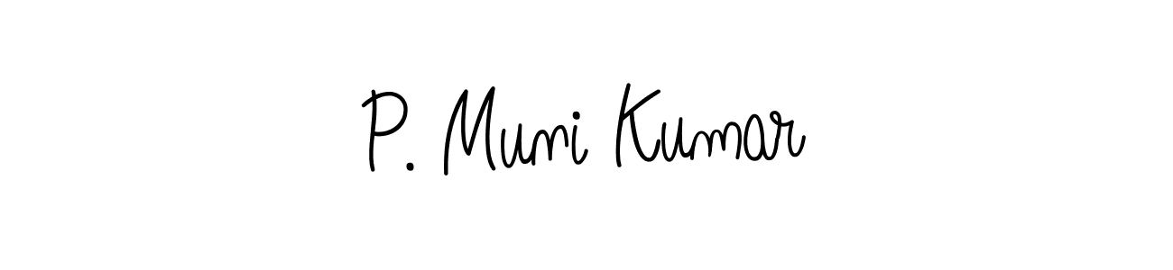 Best and Professional Signature Style for P. Muni Kumar. Angelique-Rose-font-FFP Best Signature Style Collection. P. Muni Kumar signature style 5 images and pictures png