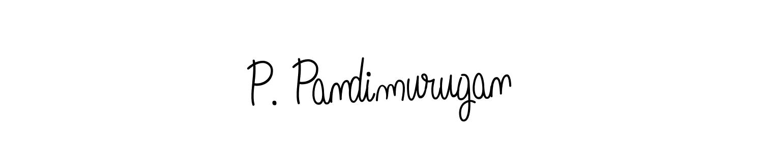 The best way (Angelique-Rose-font-FFP) to make a short signature is to pick only two or three words in your name. The name P. Pandimurugan include a total of six letters. For converting this name. P. Pandimurugan signature style 5 images and pictures png