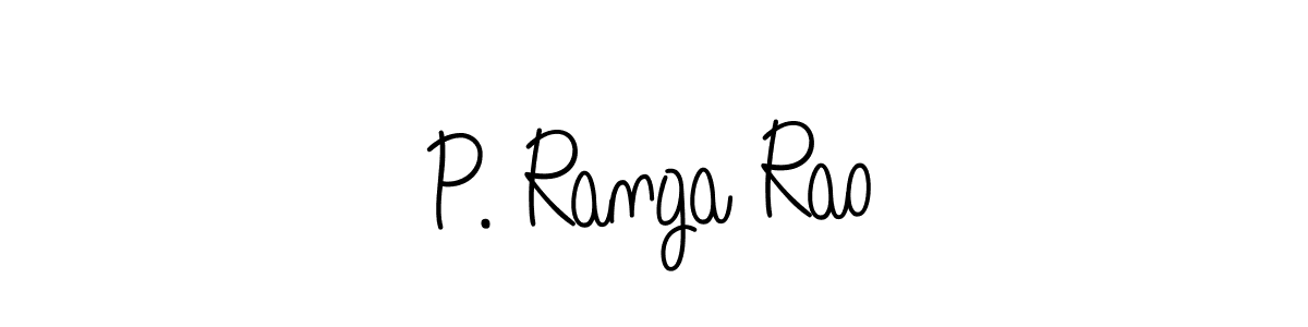 The best way (Angelique-Rose-font-FFP) to make a short signature is to pick only two or three words in your name. The name P. Ranga Rao include a total of six letters. For converting this name. P. Ranga Rao signature style 5 images and pictures png