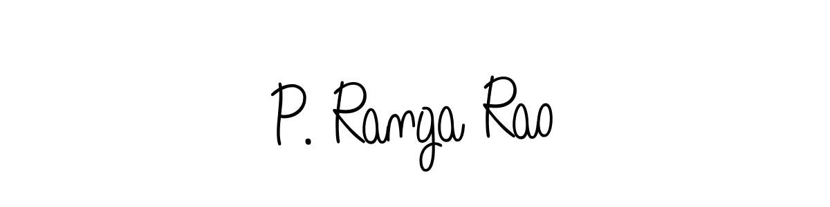 Design your own signature with our free online signature maker. With this signature software, you can create a handwritten (Angelique-Rose-font-FFP) signature for name P. Ranga Rao. P. Ranga Rao signature style 5 images and pictures png