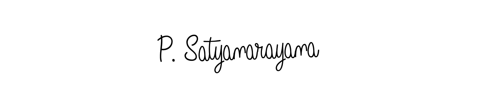 The best way (Angelique-Rose-font-FFP) to make a short signature is to pick only two or three words in your name. The name P. Satyanarayana include a total of six letters. For converting this name. P. Satyanarayana signature style 5 images and pictures png