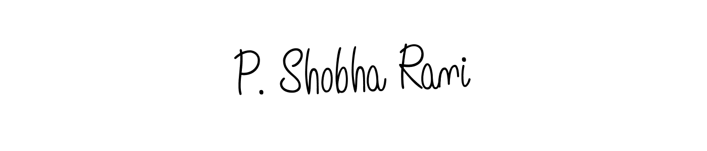 How to make P. Shobha Rani name signature. Use Angelique-Rose-font-FFP style for creating short signs online. This is the latest handwritten sign. P. Shobha Rani signature style 5 images and pictures png