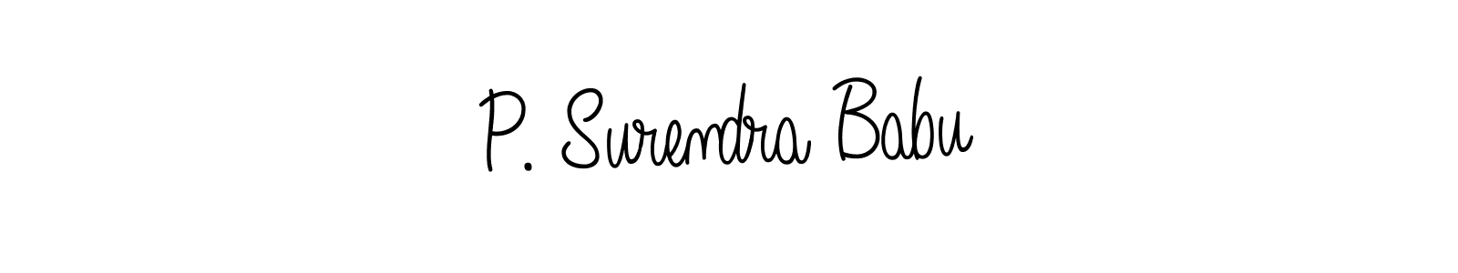 How to make P. Surendra Babu name signature. Use Angelique-Rose-font-FFP style for creating short signs online. This is the latest handwritten sign. P. Surendra Babu signature style 5 images and pictures png