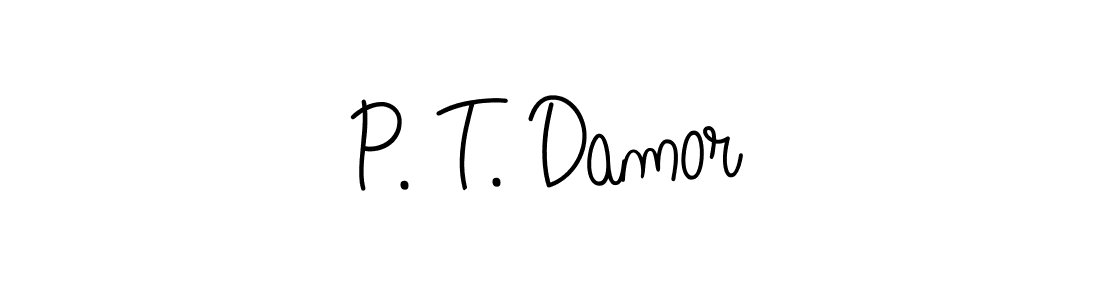 How to make P. T. Damor signature? Angelique-Rose-font-FFP is a professional autograph style. Create handwritten signature for P. T. Damor name. P. T. Damor signature style 5 images and pictures png