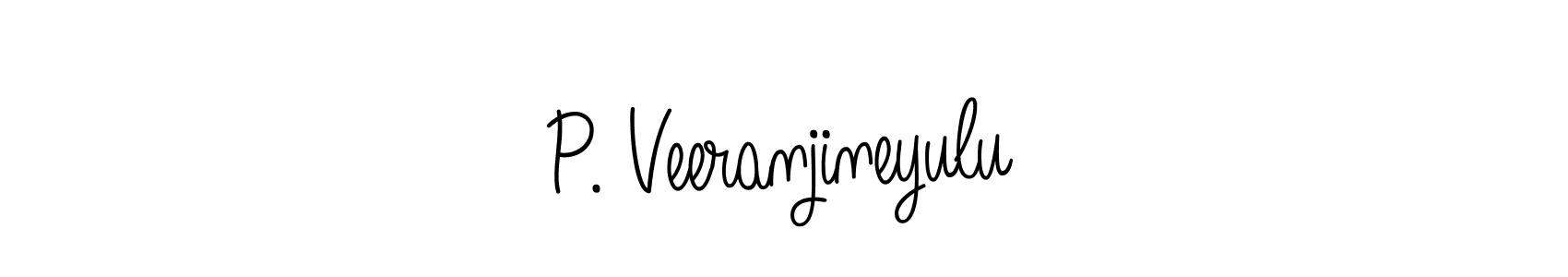 You should practise on your own different ways (Angelique-Rose-font-FFP) to write your name (P. Veeranjineyulu) in signature. don't let someone else do it for you. P. Veeranjineyulu signature style 5 images and pictures png