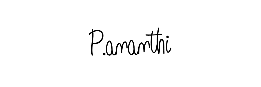 Also we have P.ananthi name is the best signature style. Create professional handwritten signature collection using Angelique-Rose-font-FFP autograph style. P.ananthi signature style 5 images and pictures png