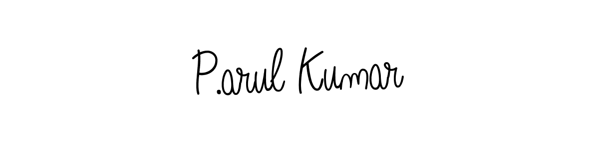 Make a beautiful signature design for name P.arul Kumar. With this signature (Angelique-Rose-font-FFP) style, you can create a handwritten signature for free. P.arul Kumar signature style 5 images and pictures png