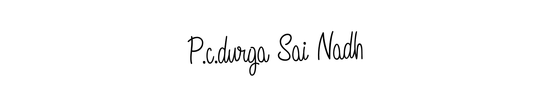 How to make P.c.durga Sai Nadh name signature. Use Angelique-Rose-font-FFP style for creating short signs online. This is the latest handwritten sign. P.c.durga Sai Nadh signature style 5 images and pictures png