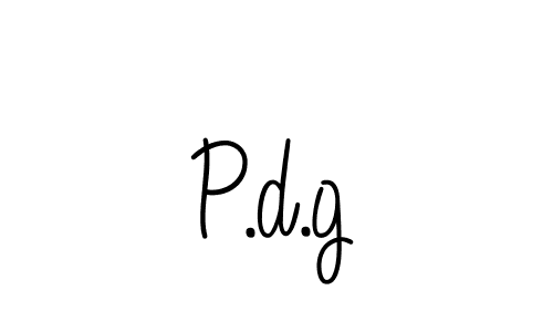 Create a beautiful signature design for name P.d.g. With this signature (Angelique-Rose-font-FFP) fonts, you can make a handwritten signature for free. P.d.g signature style 5 images and pictures png