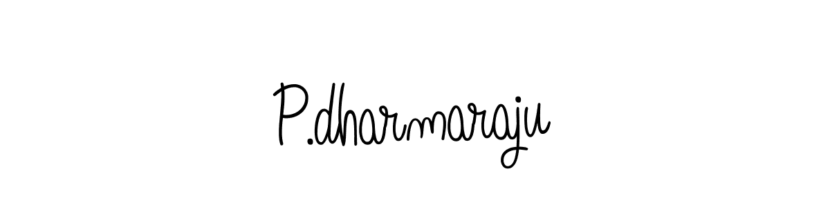 The best way (Angelique-Rose-font-FFP) to make a short signature is to pick only two or three words in your name. The name P.dharmaraju include a total of six letters. For converting this name. P.dharmaraju signature style 5 images and pictures png