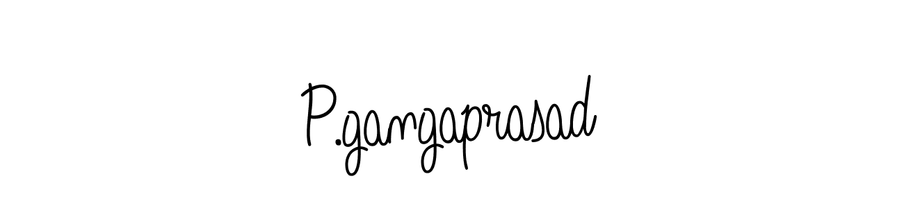 How to make P.gangaprasad name signature. Use Angelique-Rose-font-FFP style for creating short signs online. This is the latest handwritten sign. P.gangaprasad signature style 5 images and pictures png