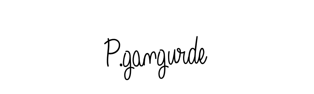P.gangurde stylish signature style. Best Handwritten Sign (Angelique-Rose-font-FFP) for my name. Handwritten Signature Collection Ideas for my name P.gangurde. P.gangurde signature style 5 images and pictures png