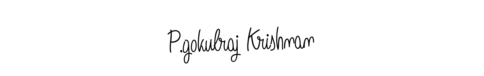 Create a beautiful signature design for name P.gokulraj Krishnan. With this signature (Angelique-Rose-font-FFP) fonts, you can make a handwritten signature for free. P.gokulraj Krishnan signature style 5 images and pictures png