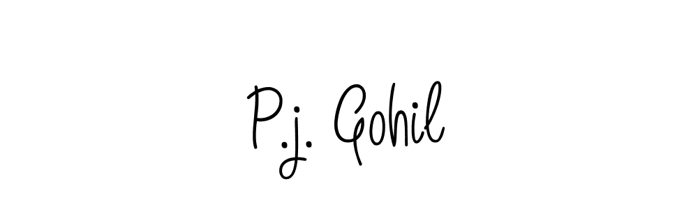 Also we have P.j. Gohil name is the best signature style. Create professional handwritten signature collection using Angelique-Rose-font-FFP autograph style. P.j. Gohil signature style 5 images and pictures png