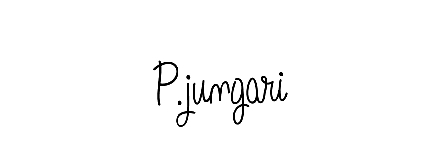 You should practise on your own different ways (Angelique-Rose-font-FFP) to write your name (P.jungari) in signature. don't let someone else do it for you. P.jungari signature style 5 images and pictures png