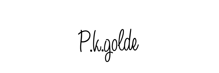How to make P.k.golde name signature. Use Angelique-Rose-font-FFP style for creating short signs online. This is the latest handwritten sign. P.k.golde signature style 5 images and pictures png