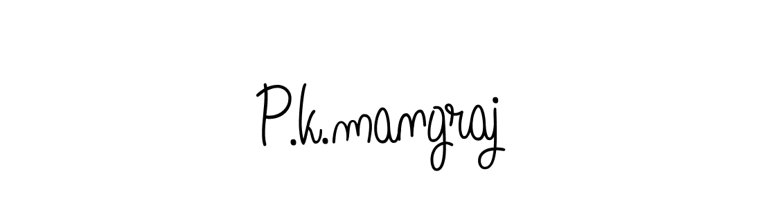 Create a beautiful signature design for name P.k.mangraj. With this signature (Angelique-Rose-font-FFP) fonts, you can make a handwritten signature for free. P.k.mangraj signature style 5 images and pictures png