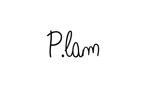 P.lam stylish signature style. Best Handwritten Sign (Angelique-Rose-font-FFP) for my name. Handwritten Signature Collection Ideas for my name P.lam. P.lam signature style 5 images and pictures png